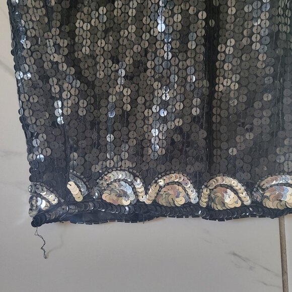 Goregous Vintage Cotton Zone Black Sequins pants with silver Accents size 18 - Picture 6 of 11